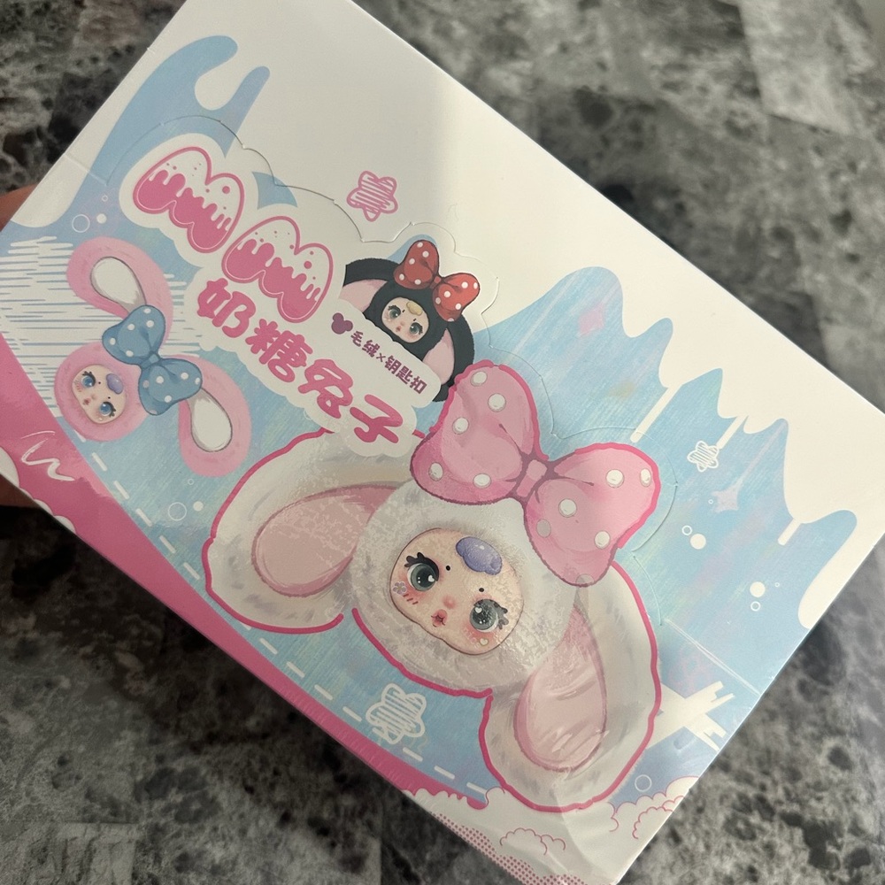 Charming Bunny Doll with Pink and Blue Details